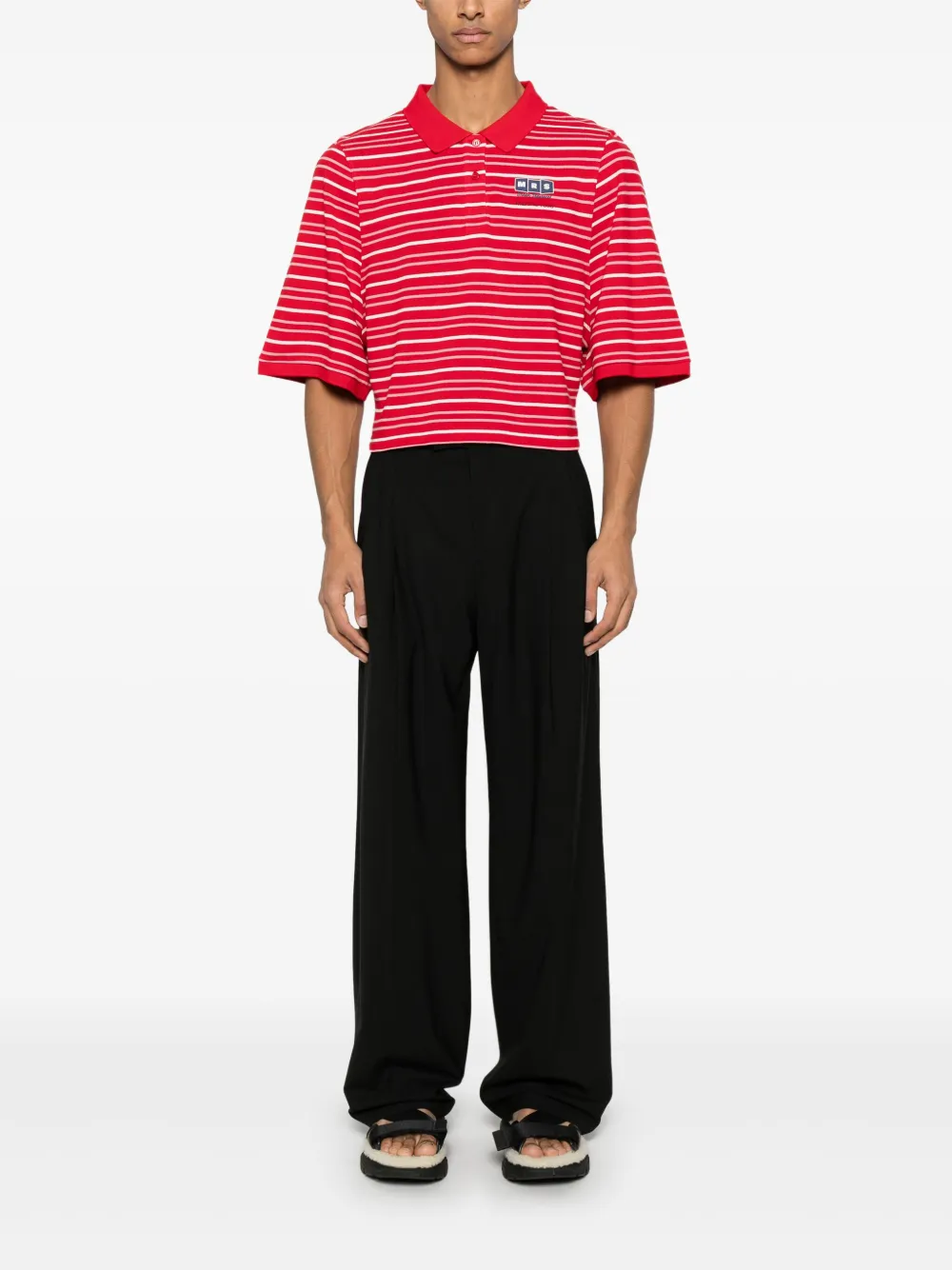 Martine Rose Shrunken poloshirt - Rood