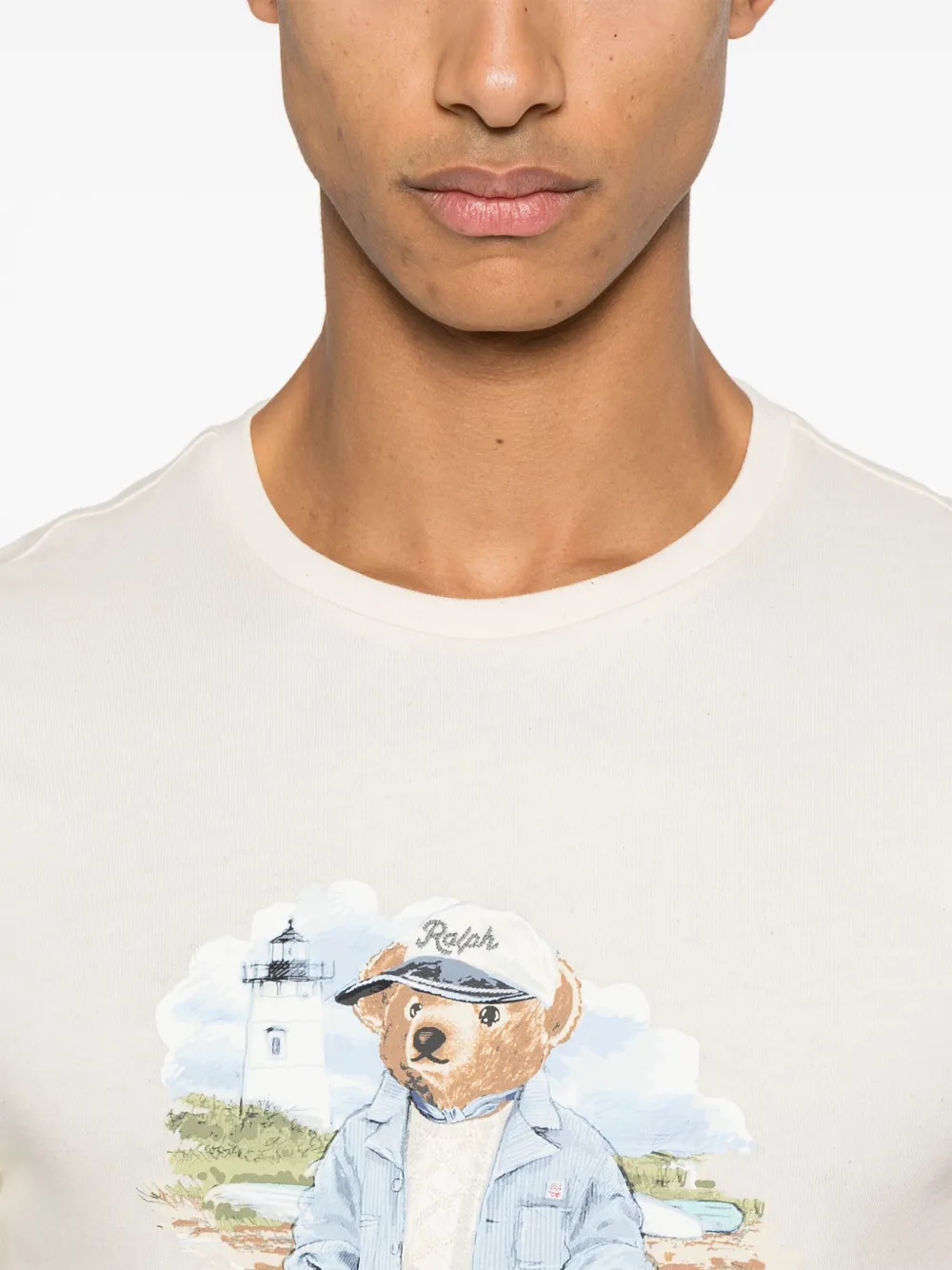 Polo Ralph Lauren Polo Bear jersey slim-fit T-shirt Beige