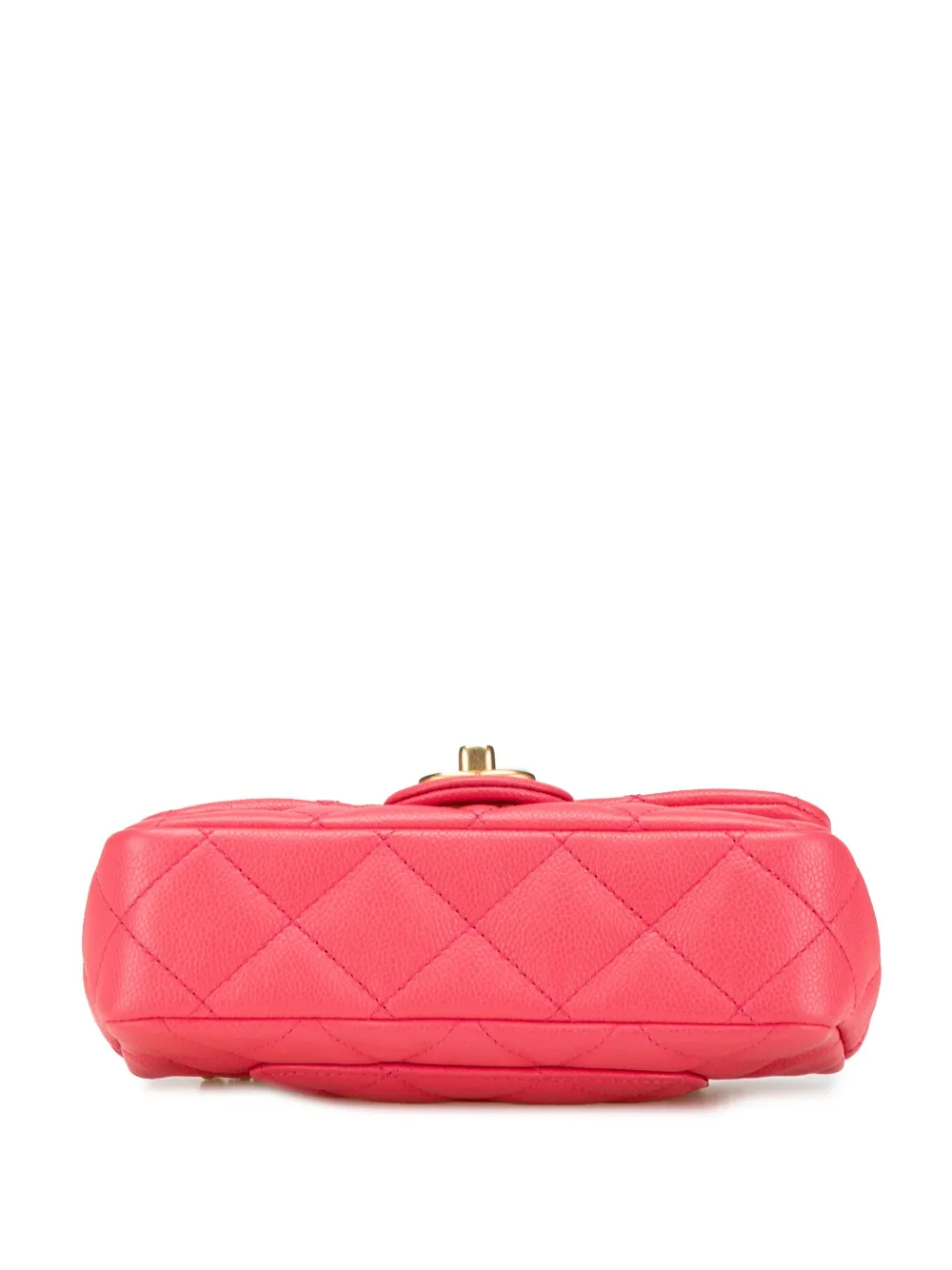 CHANEL Pre-owned 2021-2024 Mini Quilted Caviar Sweetheart Flap Crossbody Bag In Pink