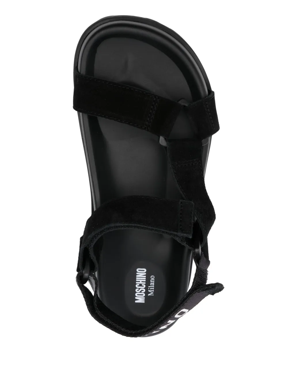 Moschino logo-print sandals Black