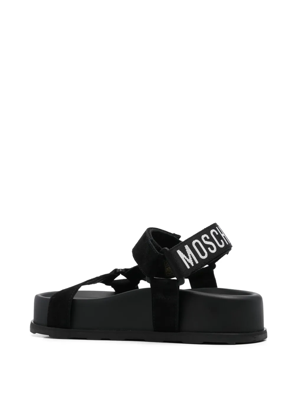 Moschino logo-print sandals Black