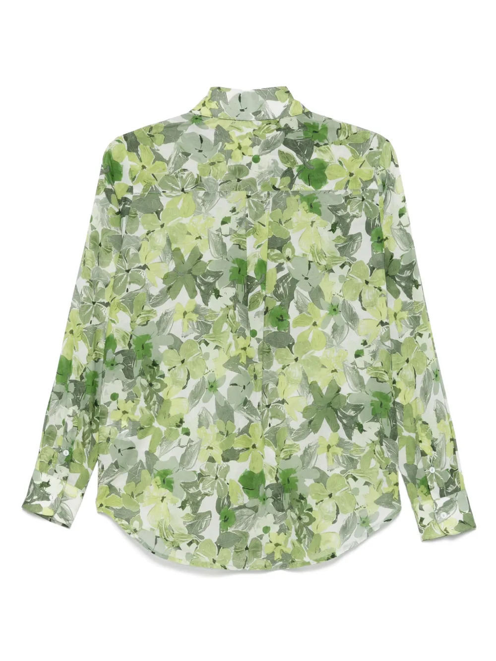 Cenere GB Blouse met bloemenprint - Groen