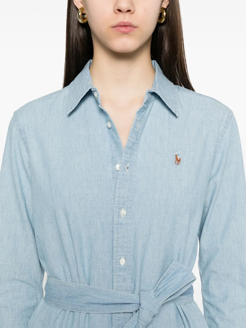 Polo Ralph Lauren Mini-jurk met geborduurd logo Blauw
