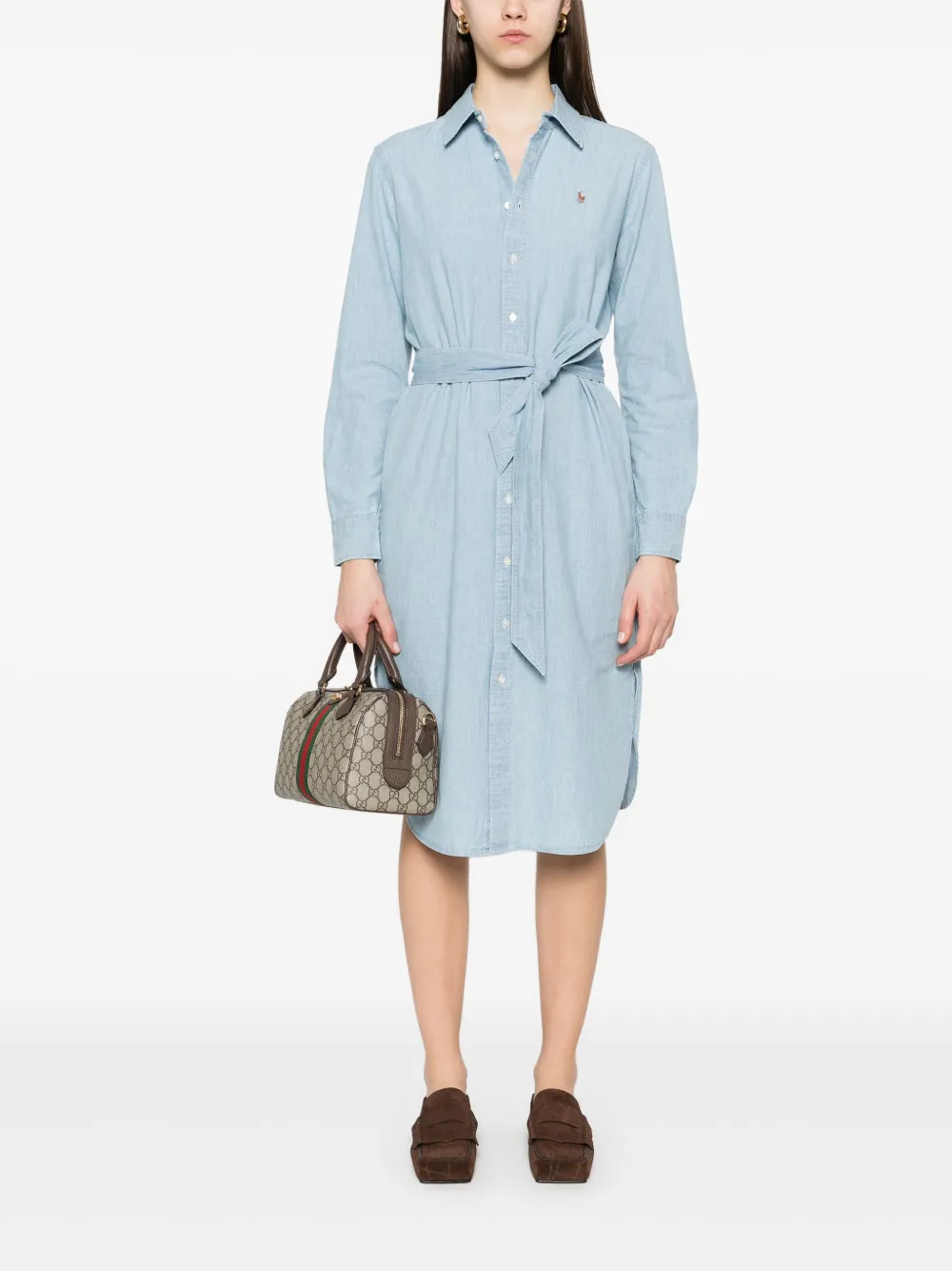 Polo Ralph Lauren Mini-jurk met geborduurd logo - Blauw