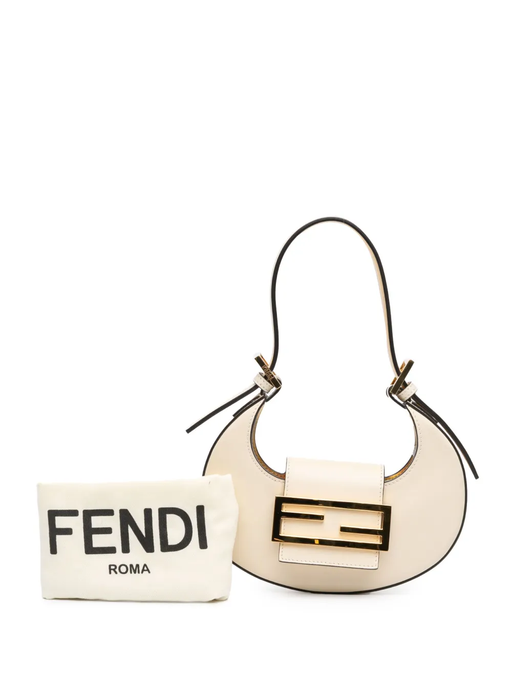 Fendi Pre-Owned 2010-2024 Mini Leather Cookie hobo bag - Wit