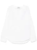 System V-neck pullover shirt - White