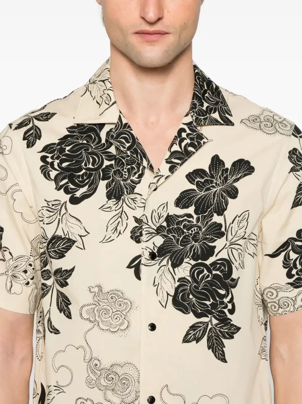 Moncler floral-print Shirt | Neutrals | FARFETCH