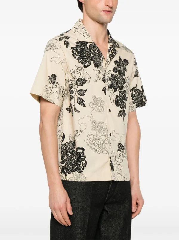 Moncler floral-print Shirt | Neutrals | FARFETCH