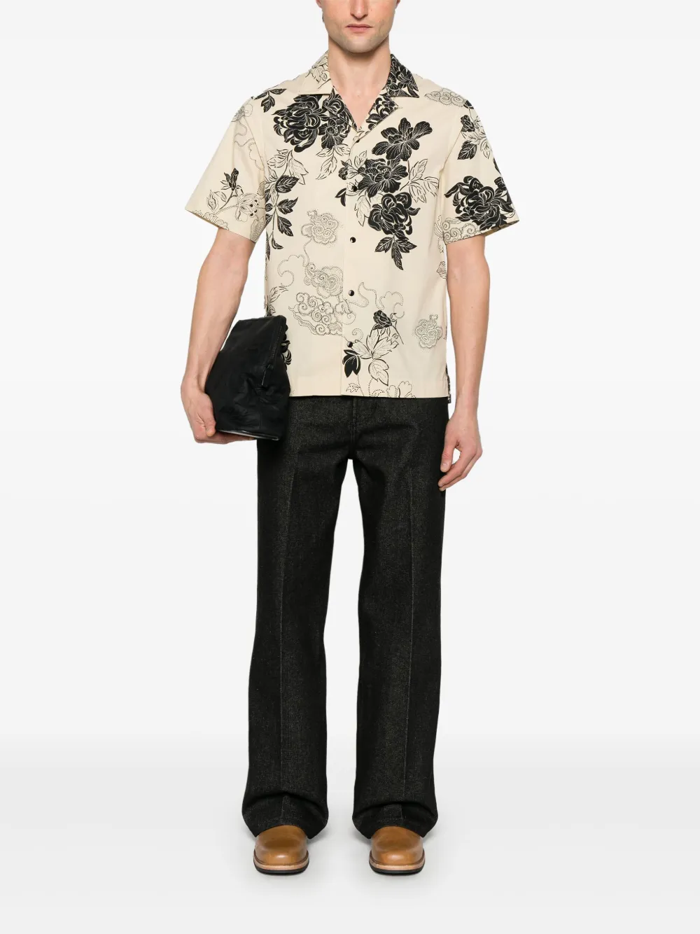 Moncler floral-print shirt - Beige