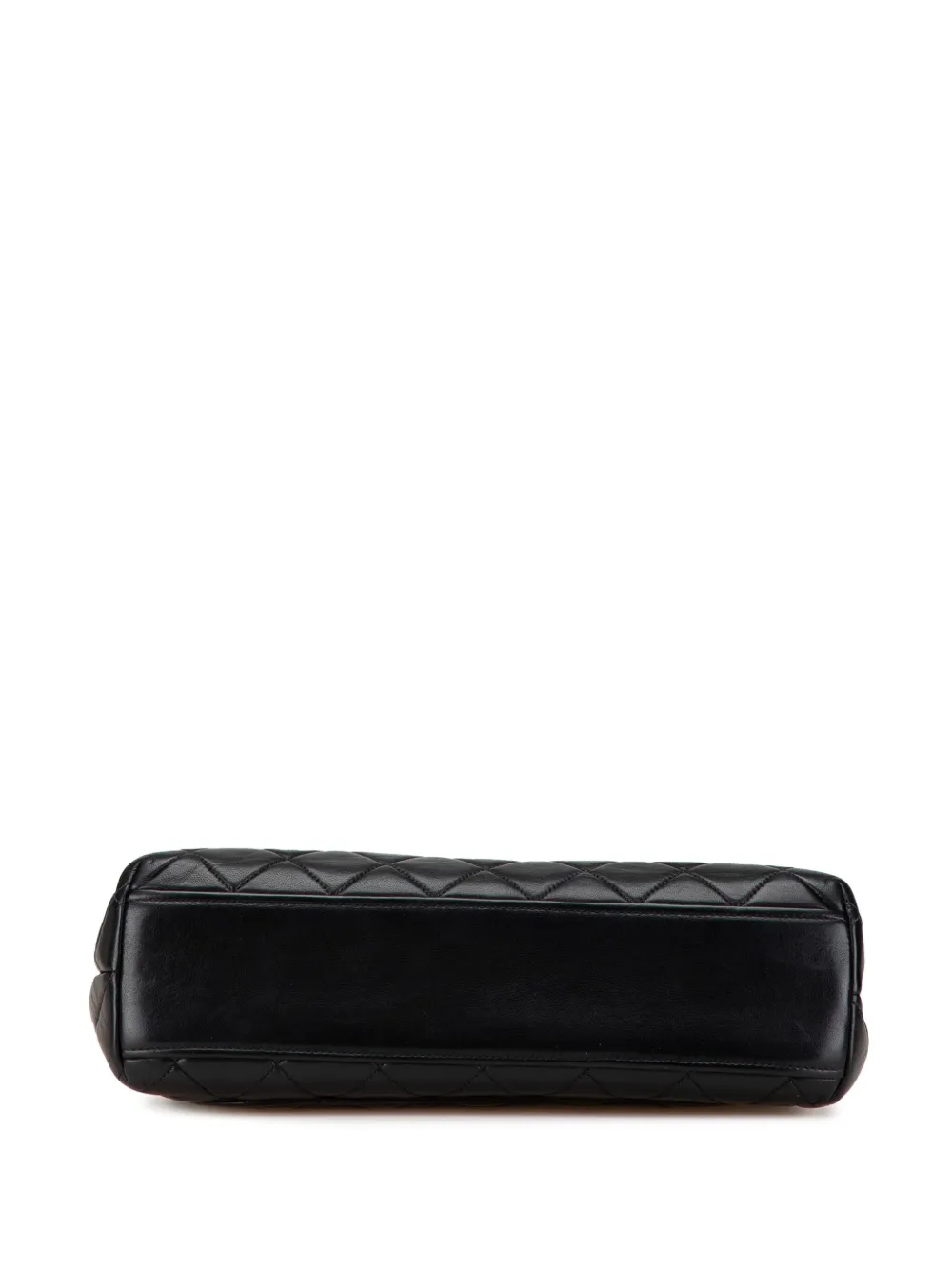 Pre-owned Chanel 1996-1997 Medium Lambskin Kelly Top Handle Bag Handbag In Black