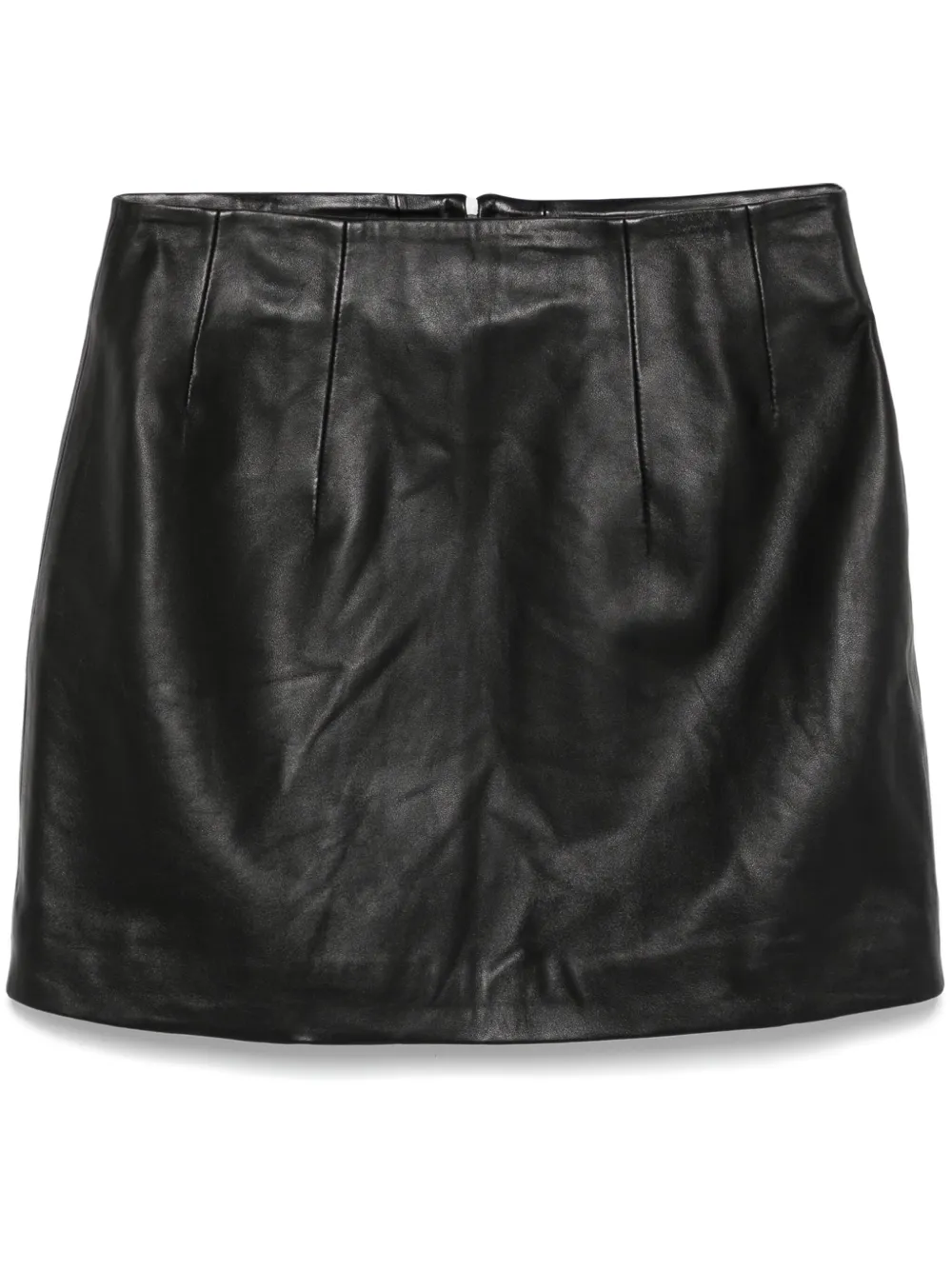 REMAIN Leren mini-rok Zwart