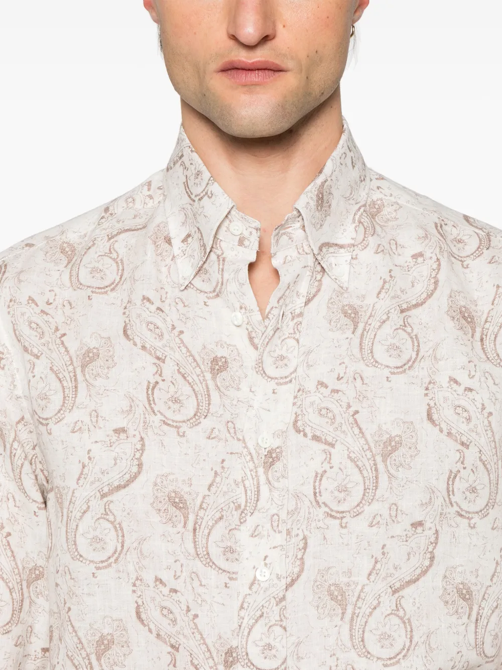 Brunello Cucinelli Linnen overhemd Beige