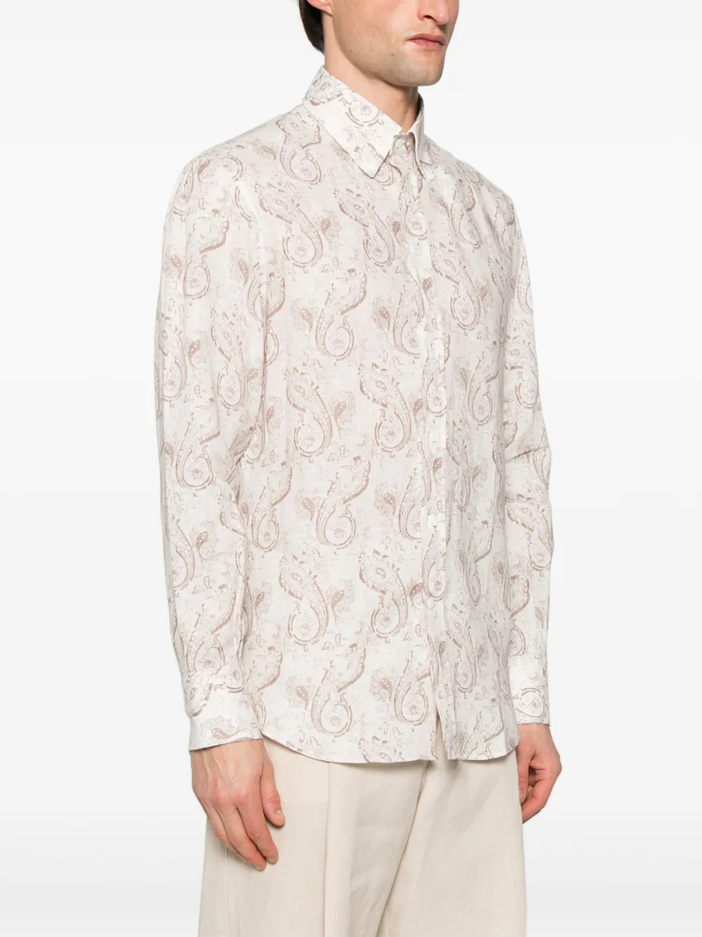 Brunello Cucinelli Linnen overhemd Beige