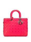 Christian Dior Pre-Owned 2013 Large Lambskin Cannage Lady Dior satchel - Pink
