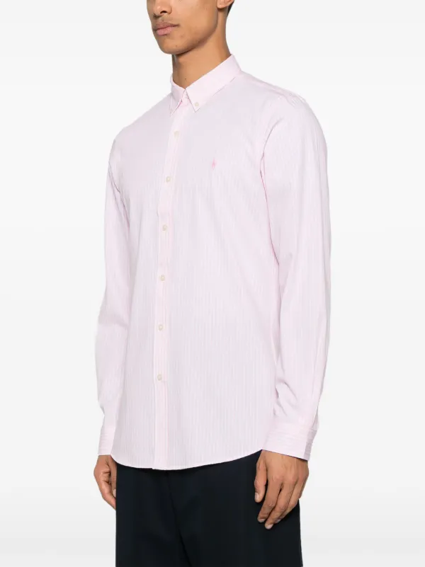 POLO RALPH LAUREN XXS リネンシャツピンクストライプ Polo Ralph Lauren ストライプ オックスフォードシャツ | ピンク