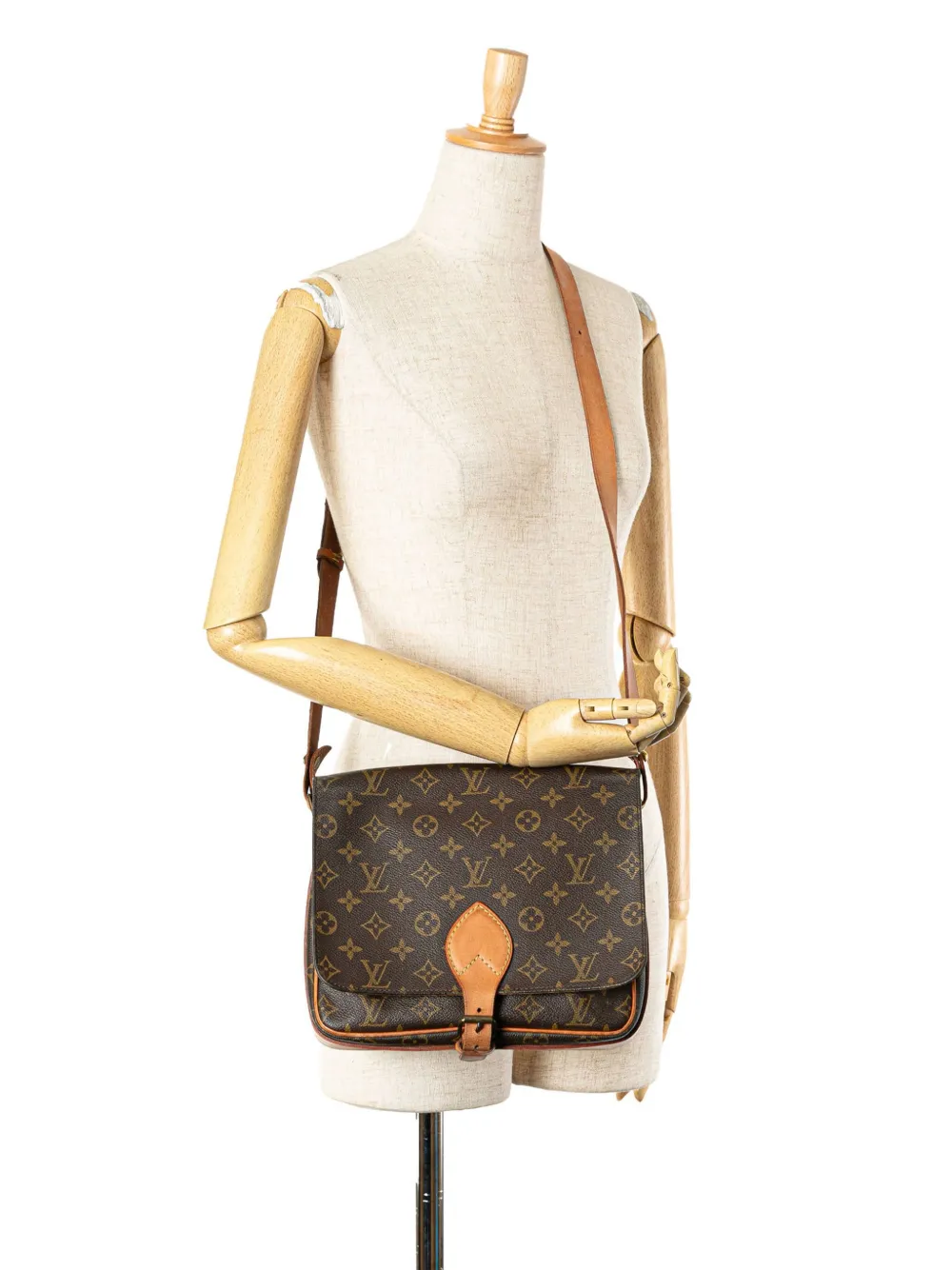 Louis Vuitton Pre-Owned 1990 Monogram Cartouchiere GM crossbody bag - Bruin