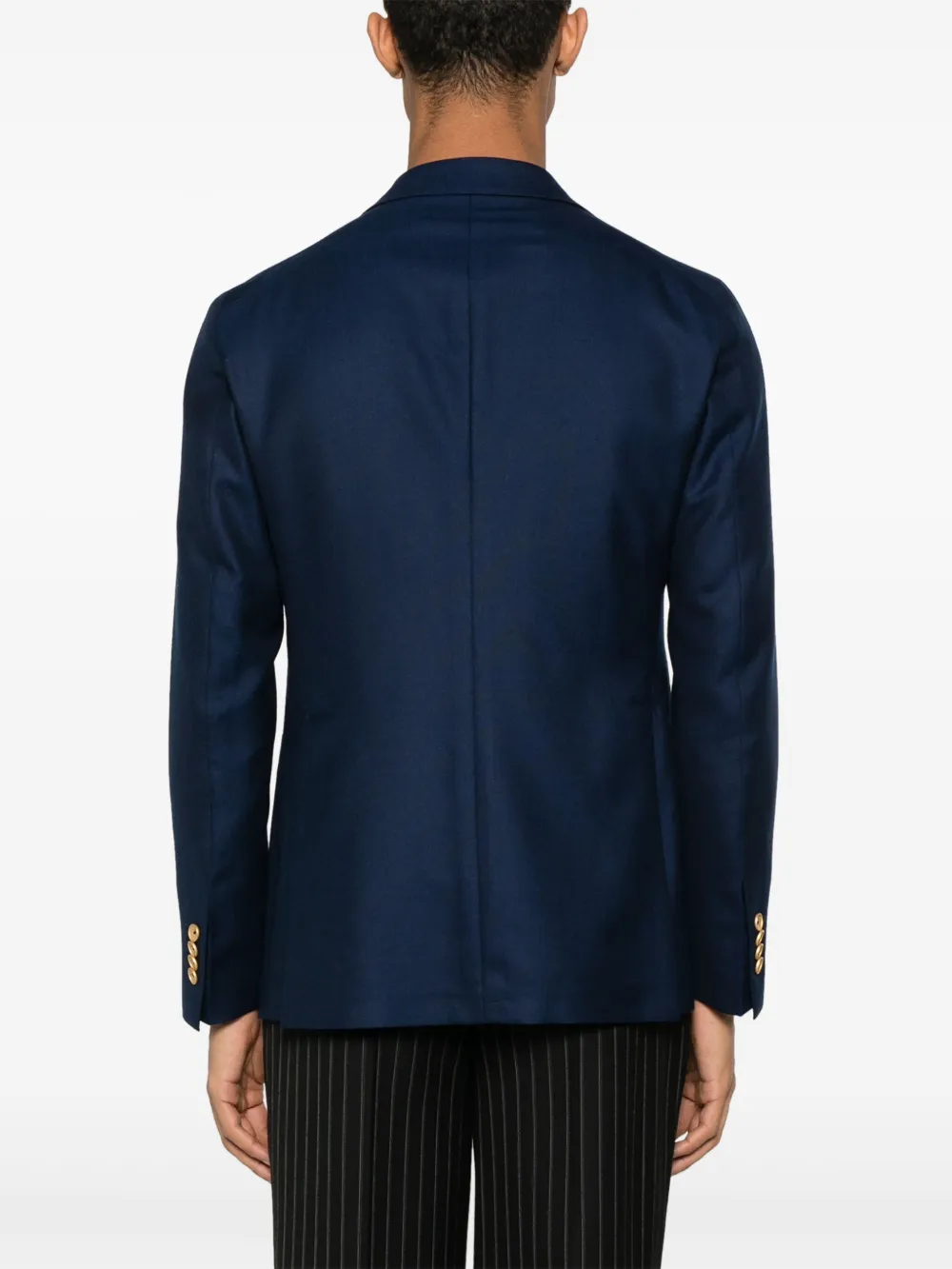 Shop Tagliatore Brooch-detail Blazer In Blue