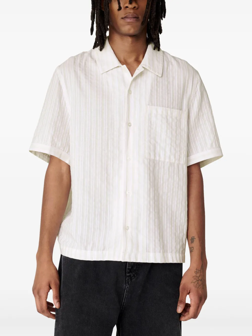 Axel Arigato Striped overhemd Beige