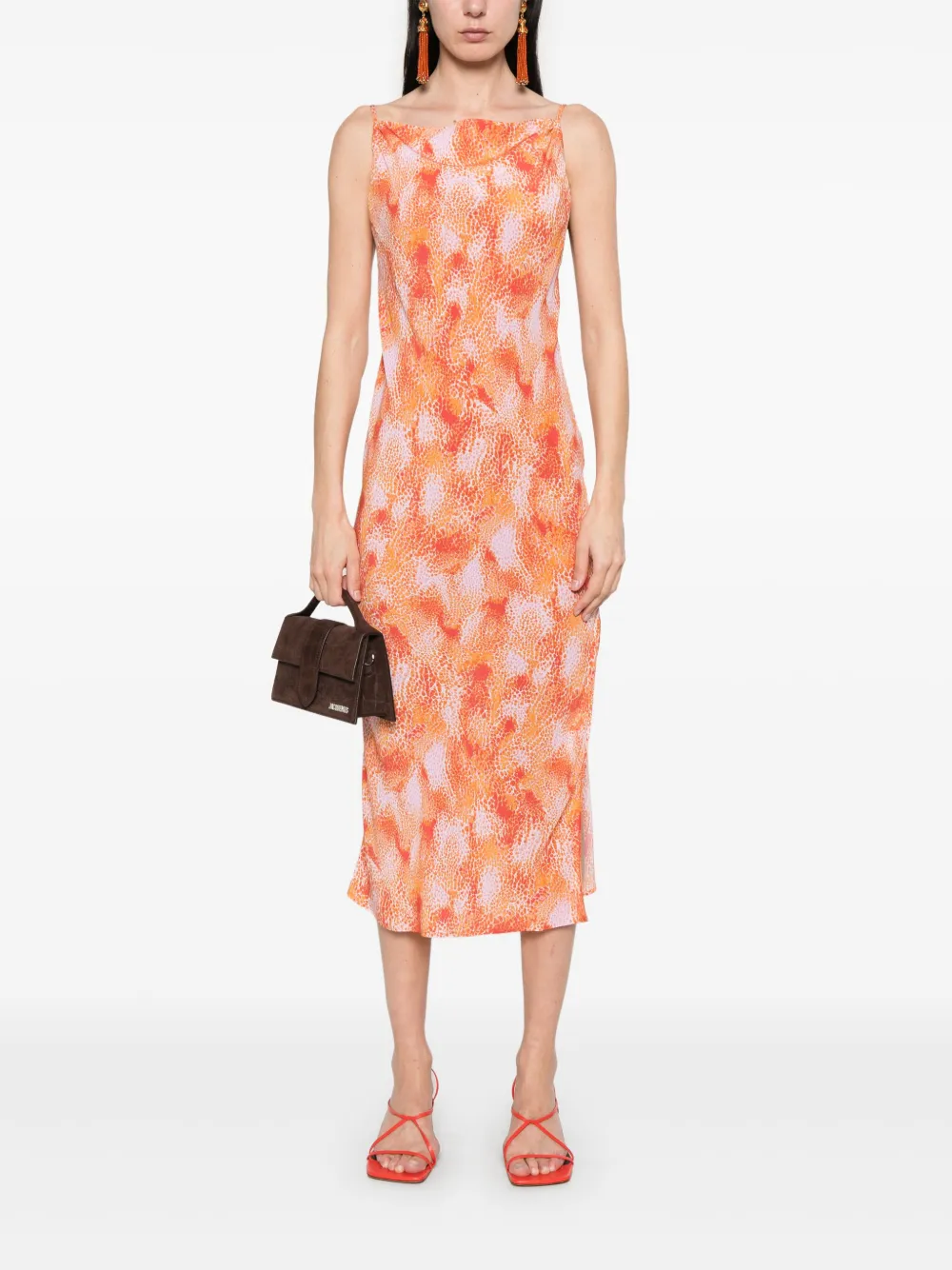 IRO Maxi-jurk met print - Oranje
