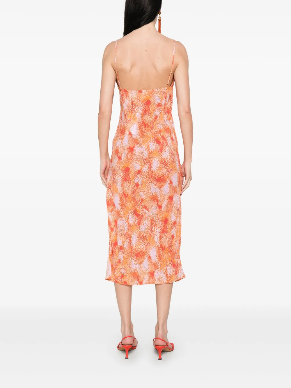 IRO Maxi-jurk met print Oranje