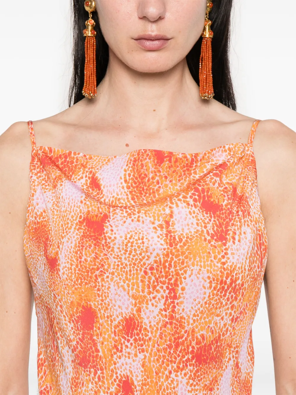 IRO Maxi-jurk met print Oranje