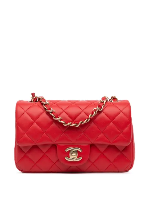 CHANEL Pre-Owned 2012-2013 Mini Rectangular Classic Lambskin Single Flap crossbody bag