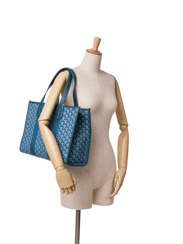 Goyard Pre-Owned 2024 Goyardine Villette PM Tote Bag | Blue Goyard Pre-Owned 2024 Goyardine Villette PM Tote Bag | Blue
