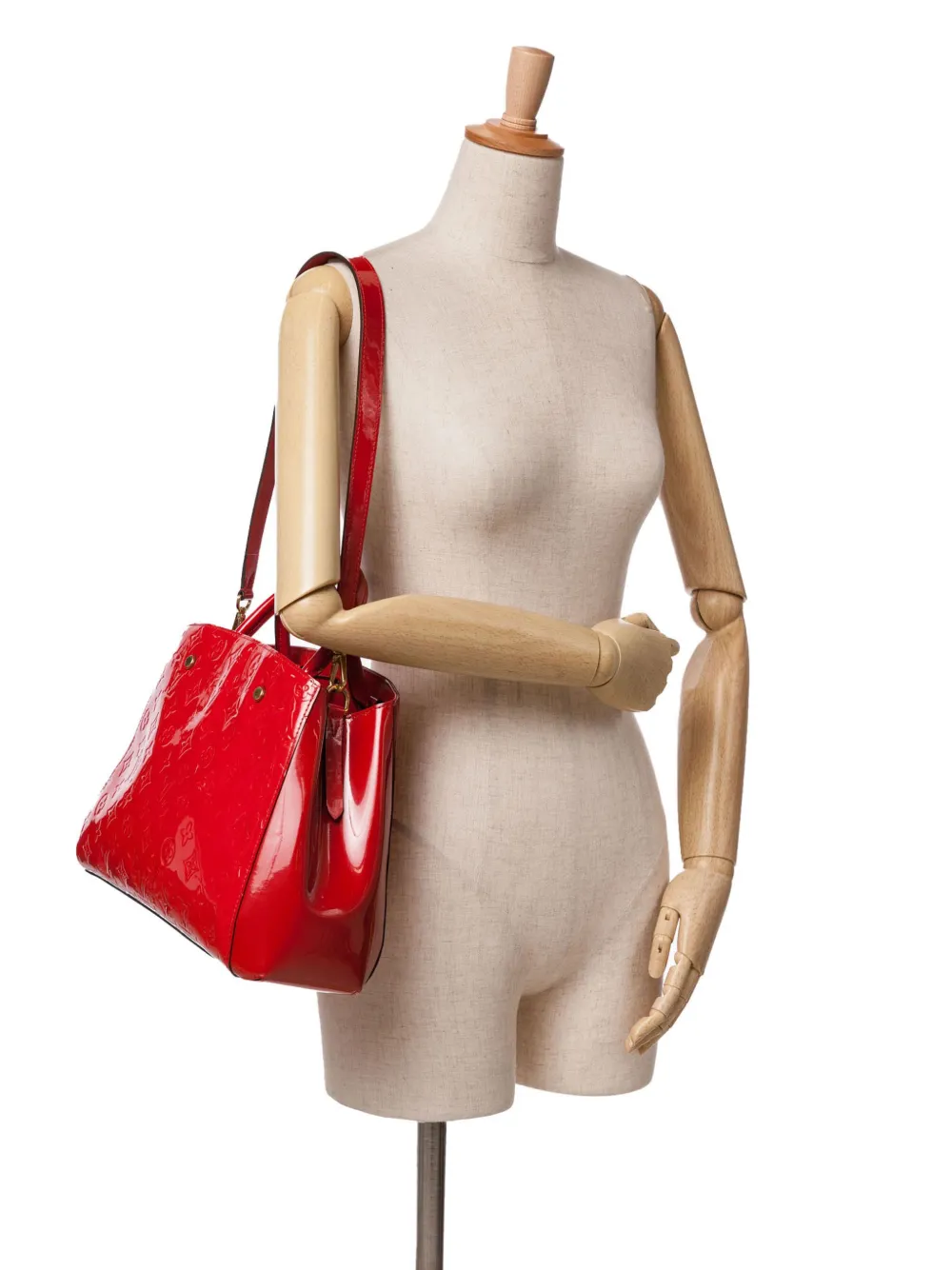 Louis Vuitton Pre-Owned 2015 Monogram Vernis Montaigne BB satchel - Rood