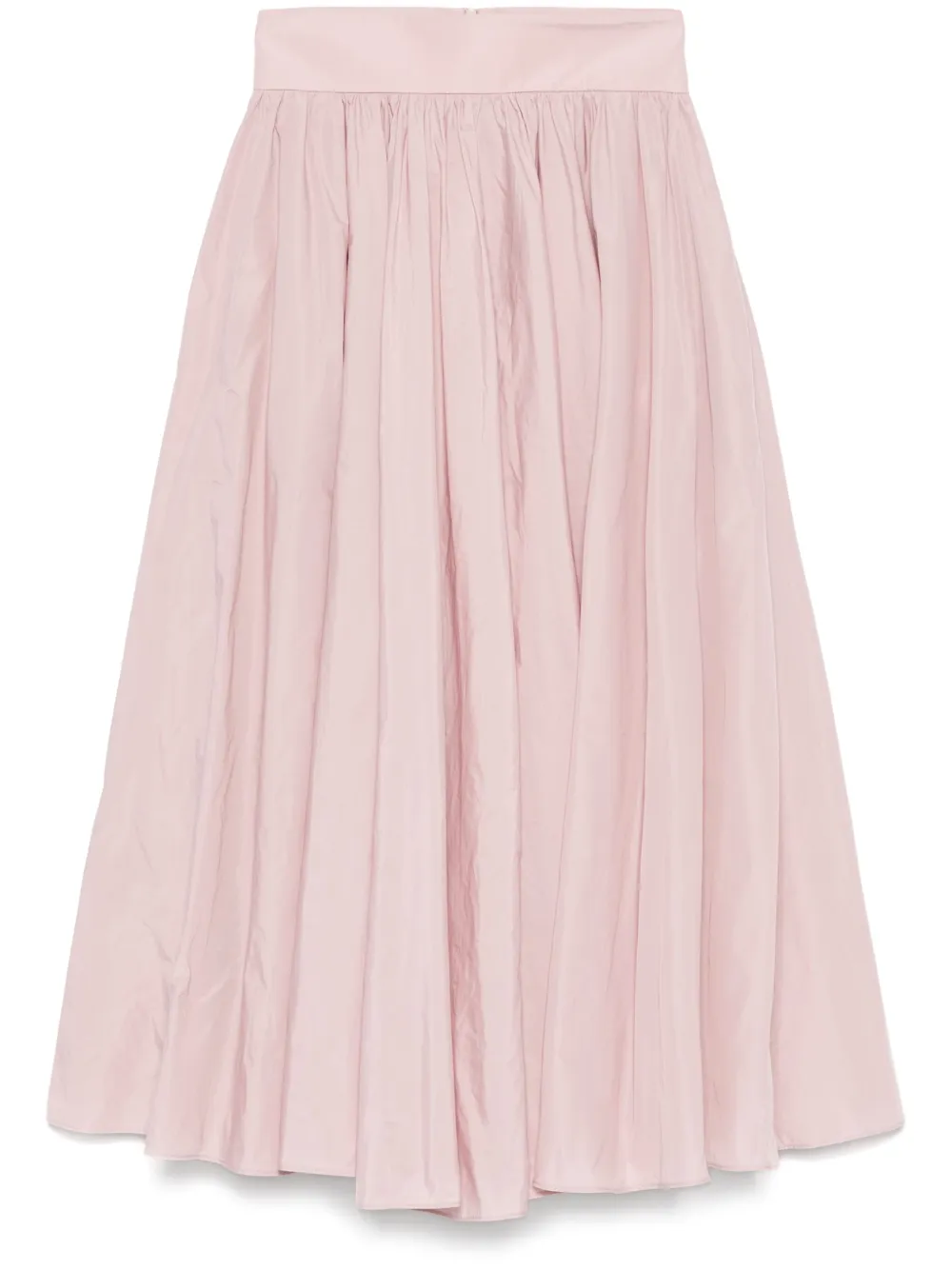 taffeta midi skirt