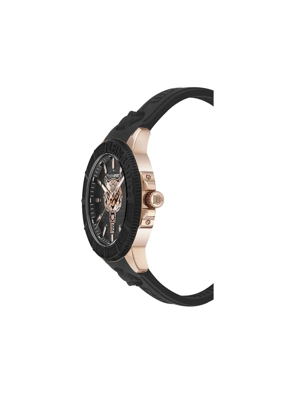 Plein Sport City Rush Silicone Watch In Black