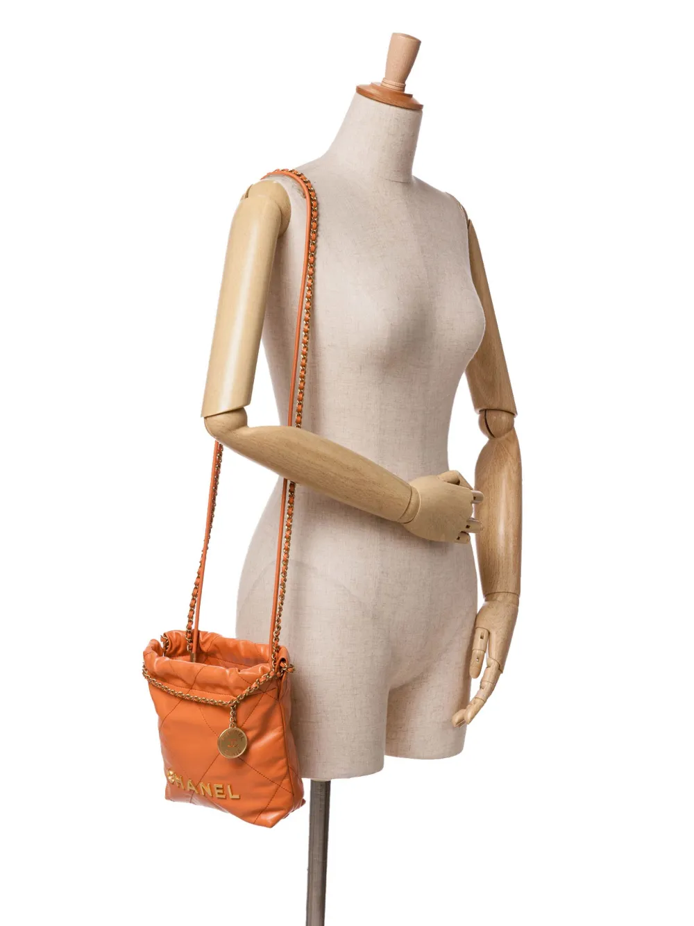 CHANEL Pre-Owned 2021-2024 Mini Shiny Calfskin 22 Handbag satchel | Pre-Owned | Image 2