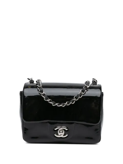 CHANEL Pre-Owned 2013-2014 Mini Square Patent Single Flap crossbody bag