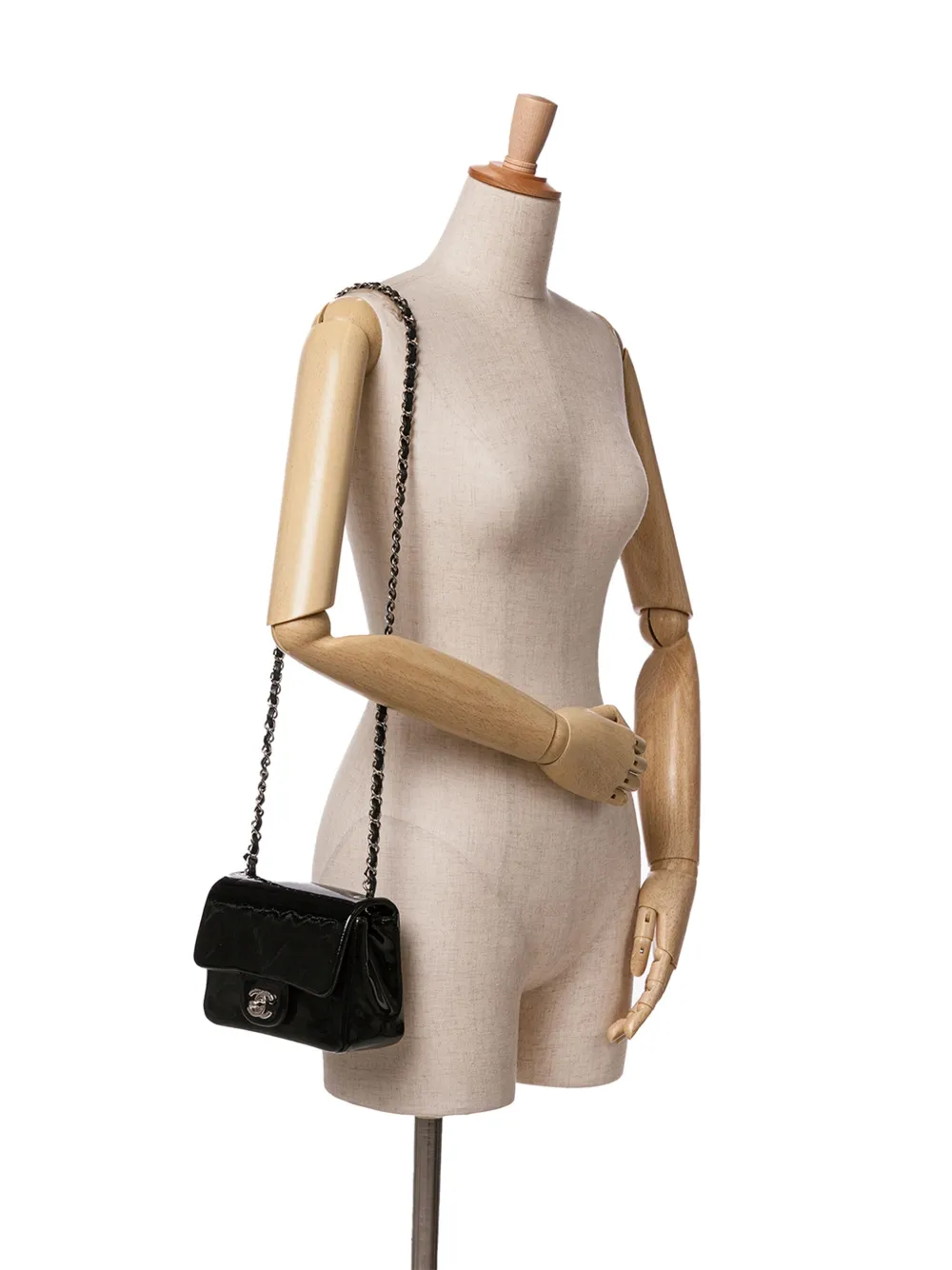 CHANEL Pre-Owned 2013-2014 Mini Square Patent Single Flap crossbody bag | Pre-Owned | Image 2