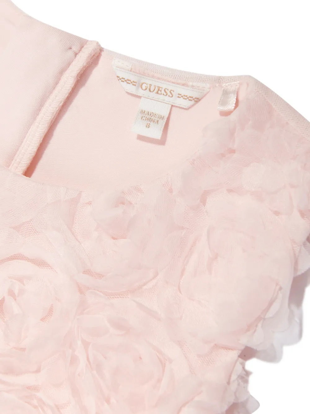 guess kids Jurk met roos-applicatie Roze