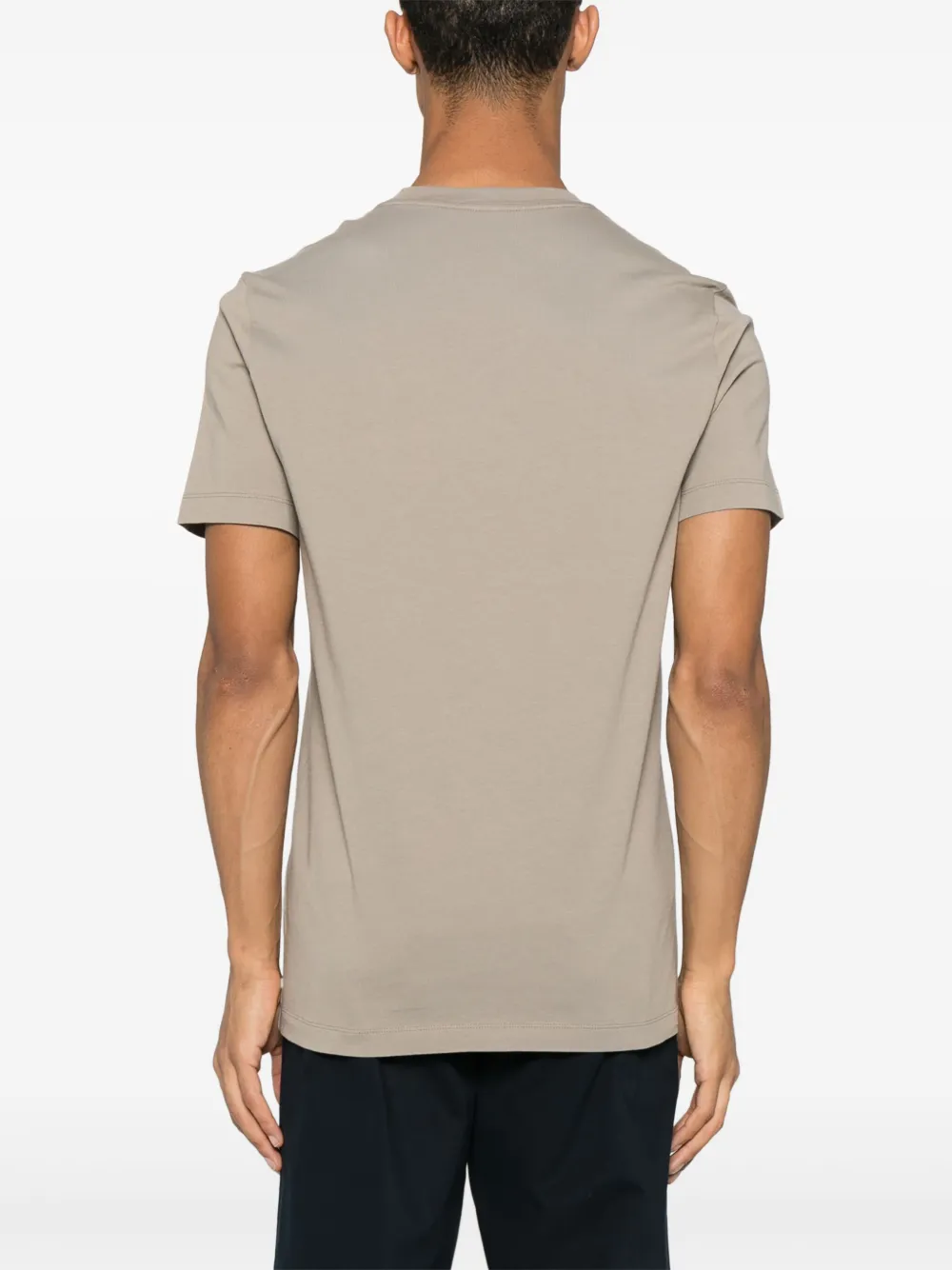 Moncler T-shirt met flocked logo Grijs