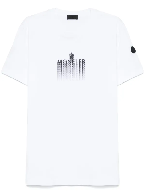 Moncler フェードロゴコットンTシャツ Moncler Men's Cotton Faded Logo T-Shirt | Neiman Marcus