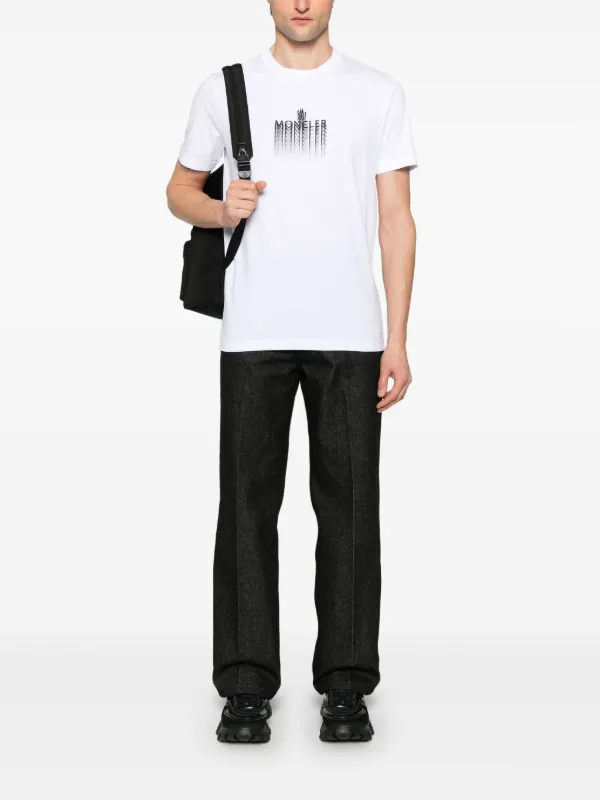 Moncler faded-logo Cotton T-shirt | White | FARFETCH