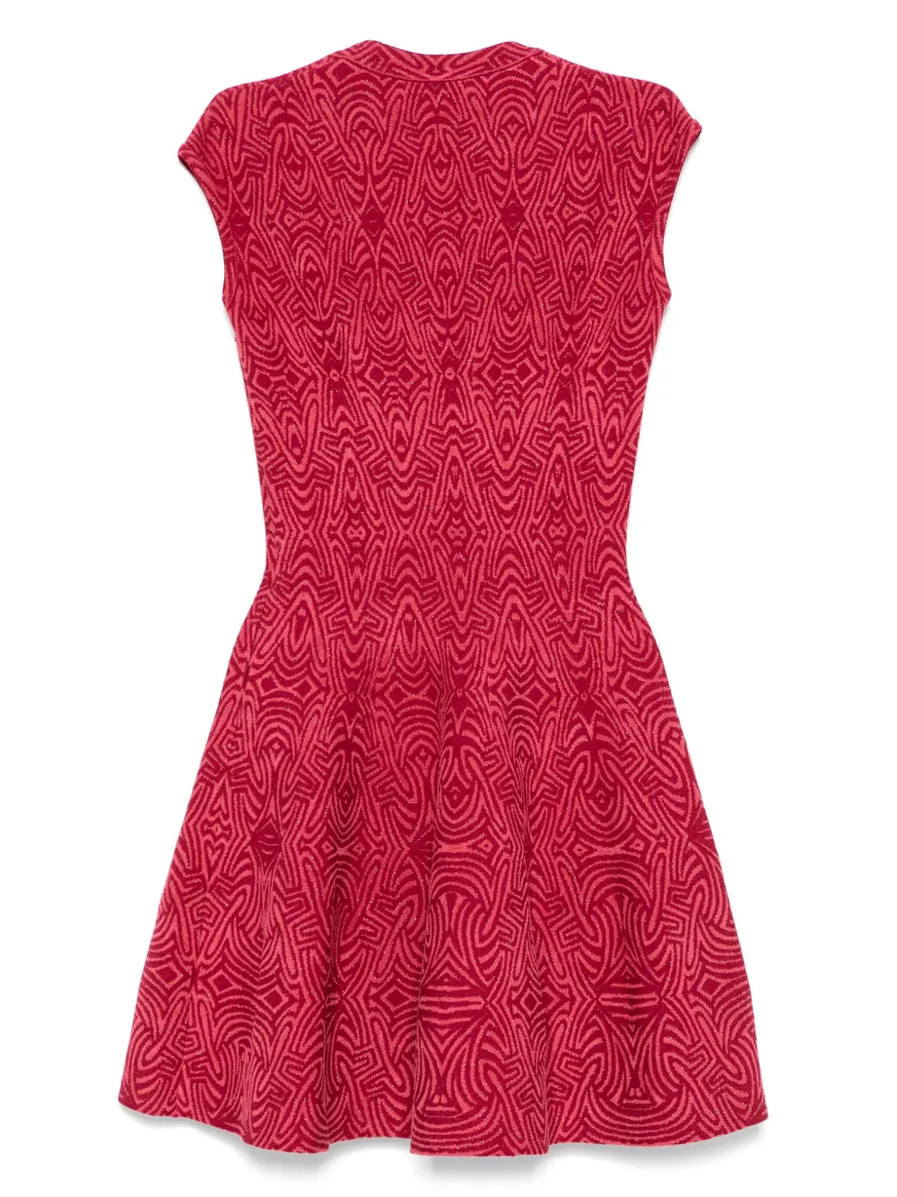 Alaïa Pre-Owned 2016 mini-jurk met monogram-jacquard - Rood