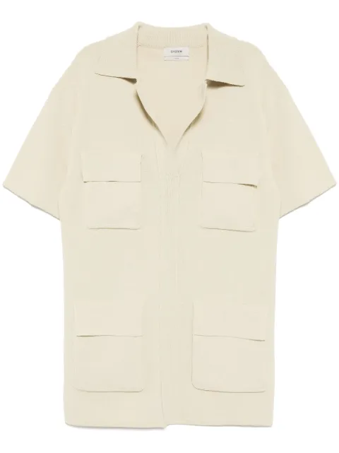 System camisa tejida con bolsillo de parche