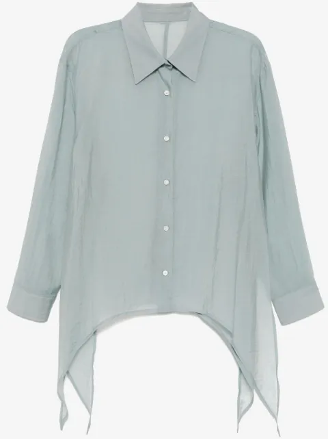 System side slit tie shirt