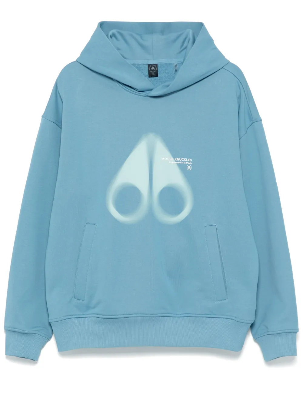Moose Knuckles Logo-print Hoodie In Blue