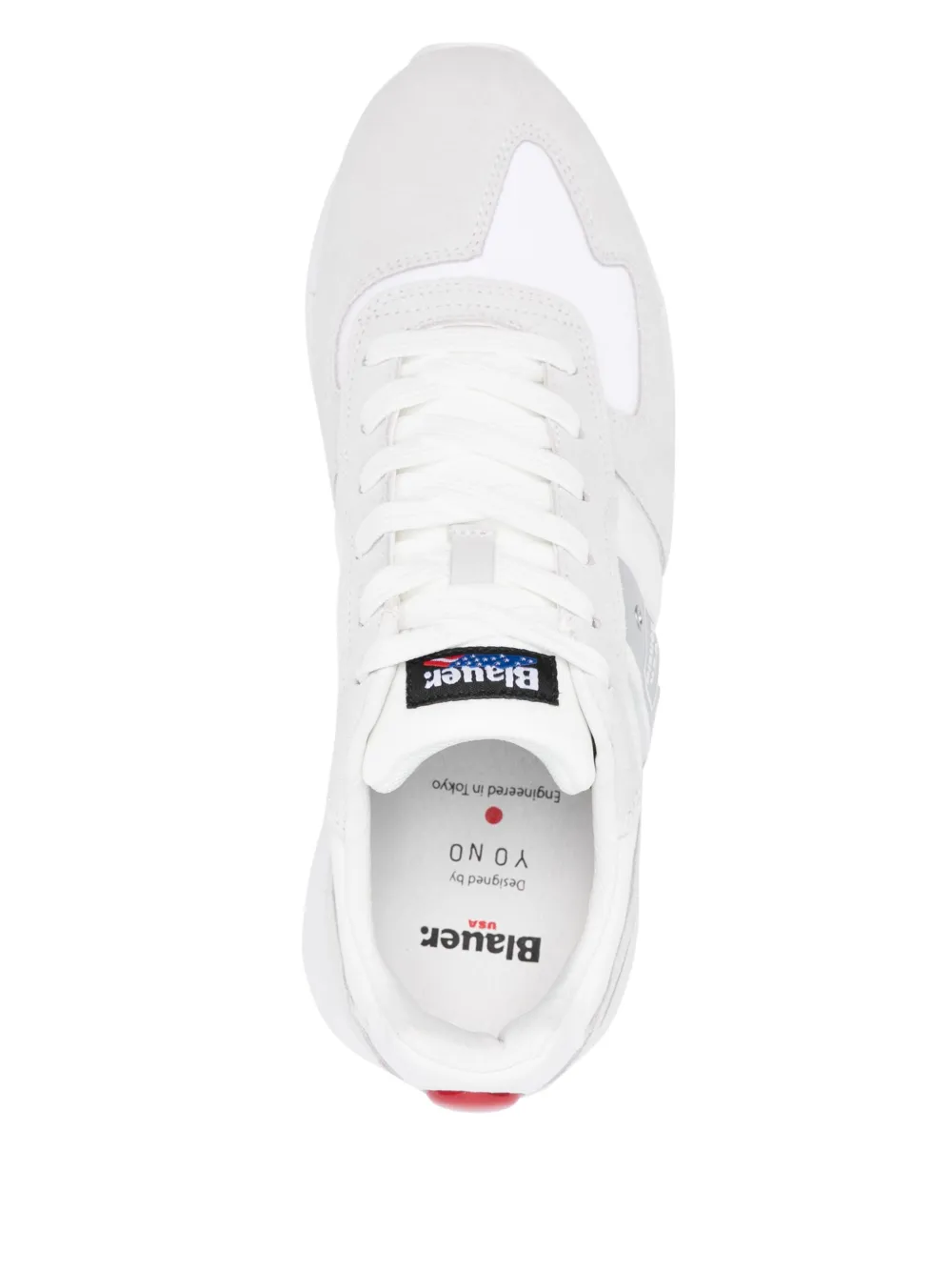 Blauer leather sneakers White