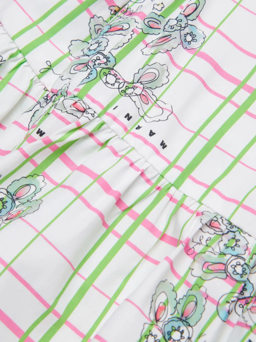 Marni Kids Geruite jurk Wit
