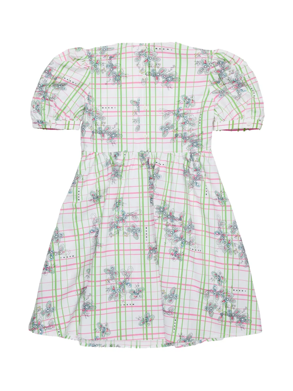 Marni Kids check pattern dress - Wit