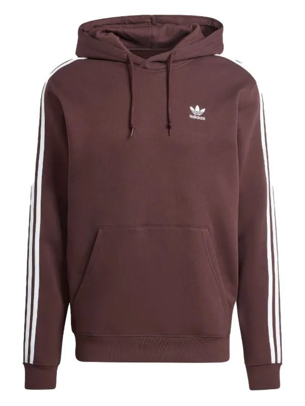 Adidas Originals 3-Stripes Hoodie Brown FARFETCH IN