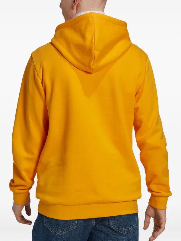 【オシャレ☆adidas】黄色　白　パーカー　万国旗タグ　サイズO adidas - 【オシャレ☆adidas】黄色 白 パーカー 万国旗タグ サイズOの