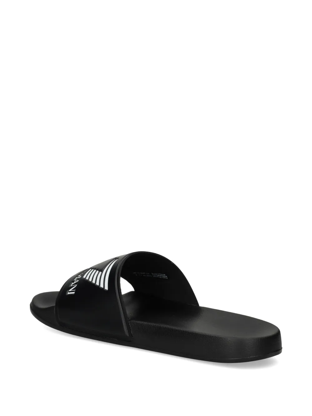 Ea7 Emporio Armani Slippers met reliëf Zwart