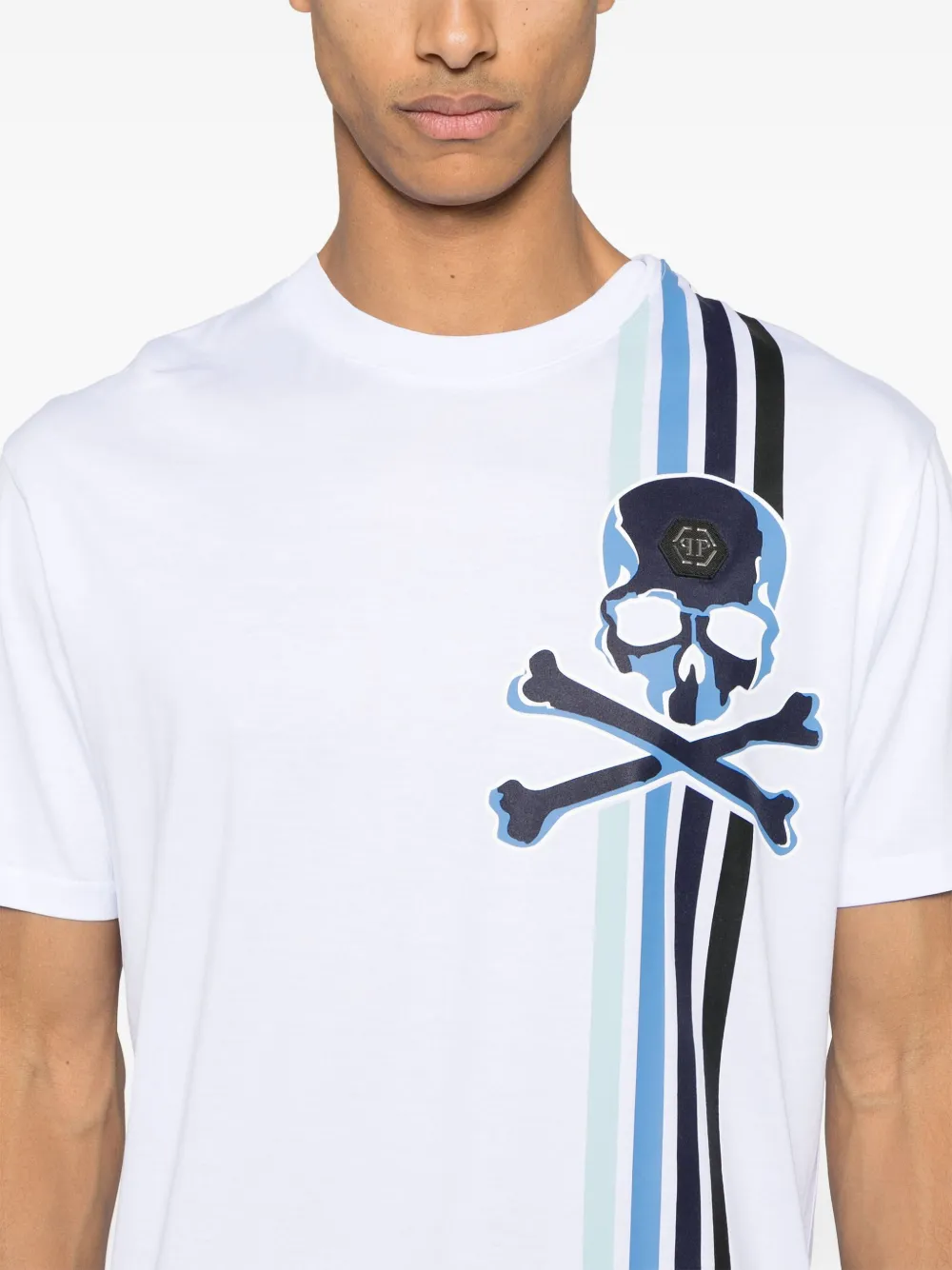 Philipp Plein Skull And Bones T-shirt Wit