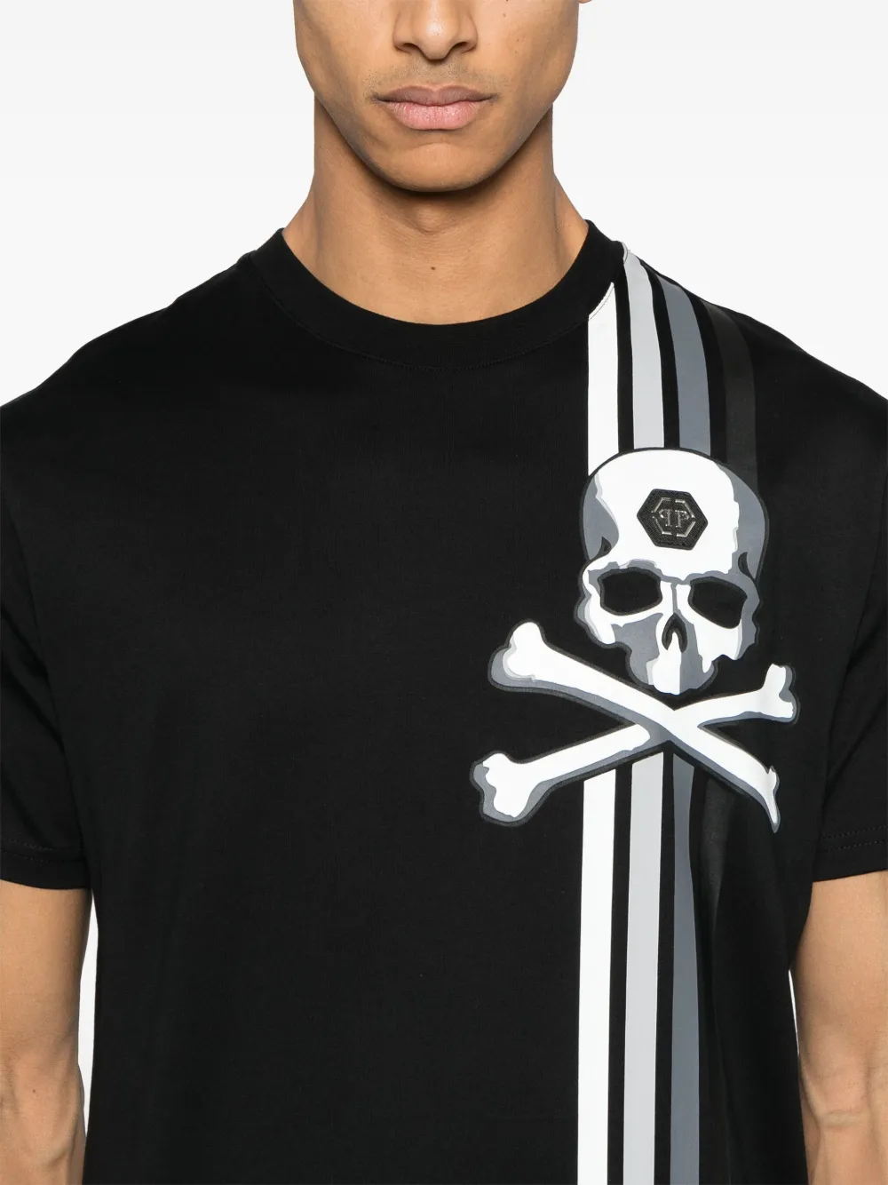 Philipp Plein Skull And Bones T-shirt Zwart