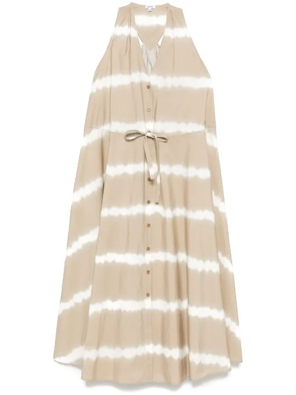 ASPESI Striped Midi Dress in Neutrals